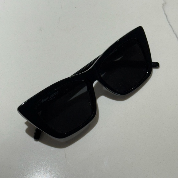 Saint Laurent Black Geometric Sunglasses - Picture 1 of 6